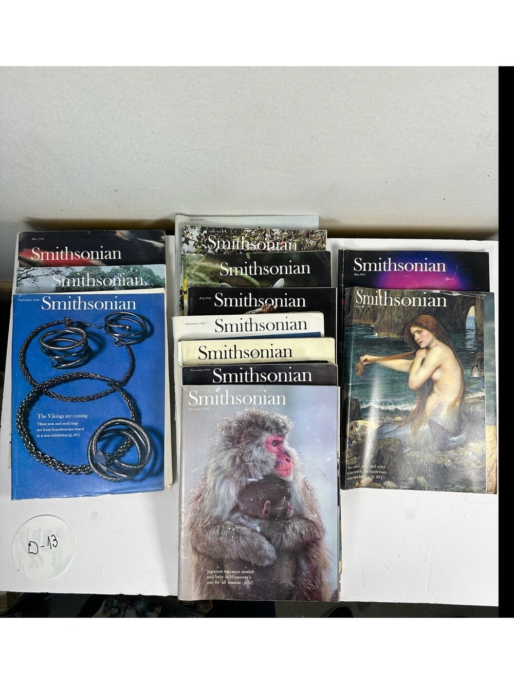 Lot of 18 Vintage Smithsonian Magazines 1980-1983 Educational History Collection
